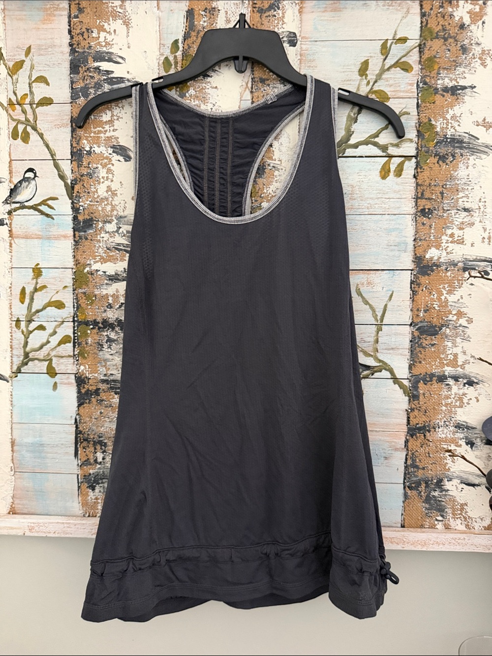 lululemon athletica Black Racerback Tank with Subtle Trim